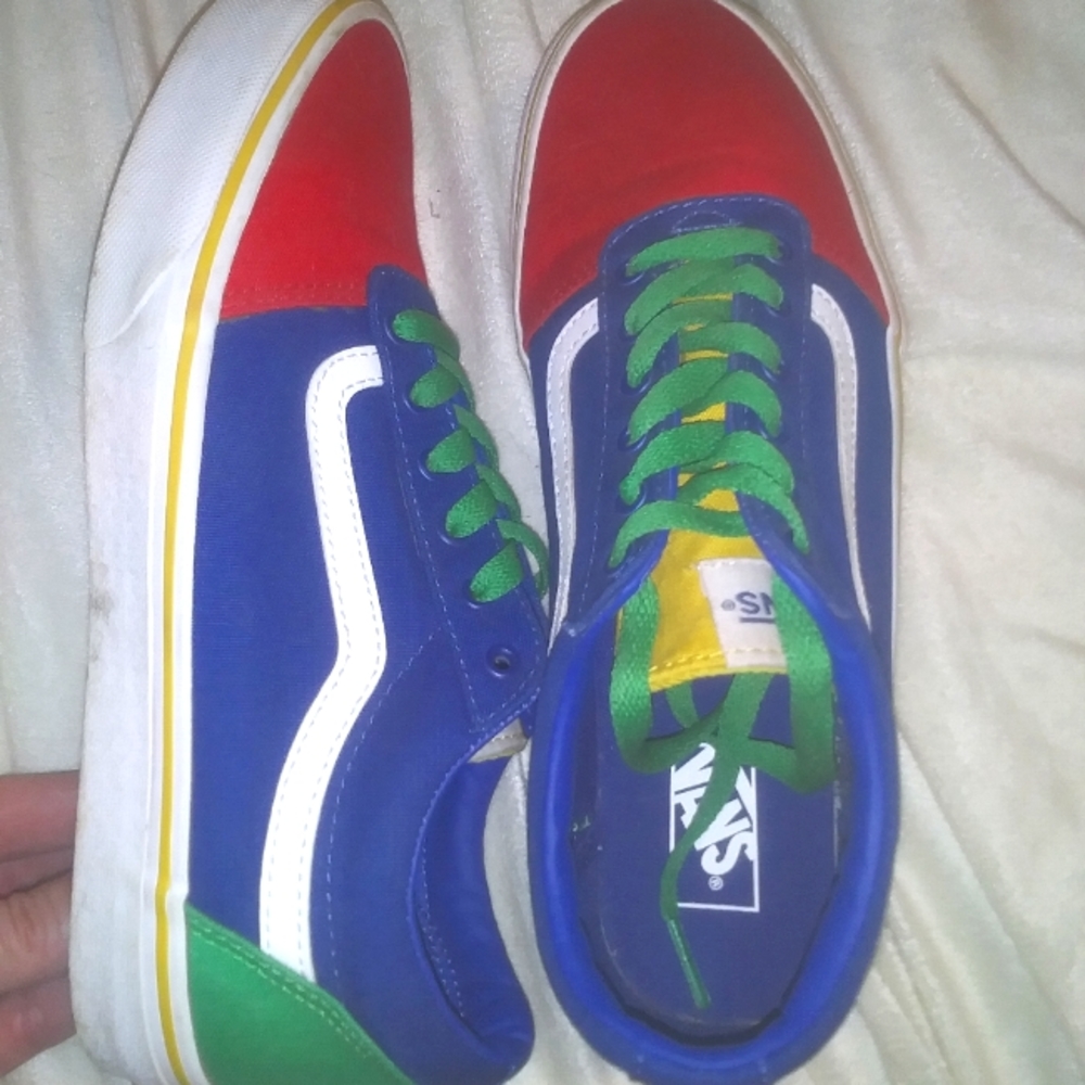 Vans Colorblock Sneakers Youth 7 or Women's 8.5